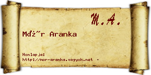 Mór Aranka névjegykártya