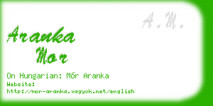 aranka mor business card