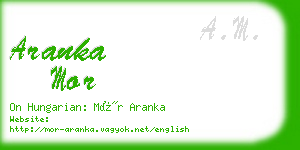 aranka mor business card